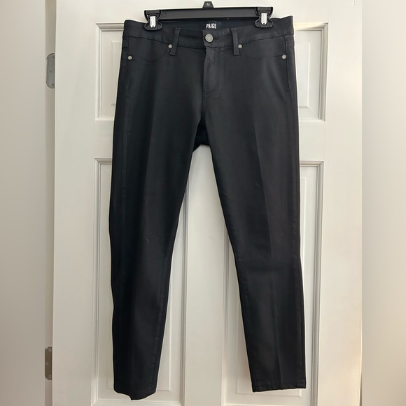 PAIGE Verdugo Ankle Skinny Jean - Black Silk - Picture 2 of 7